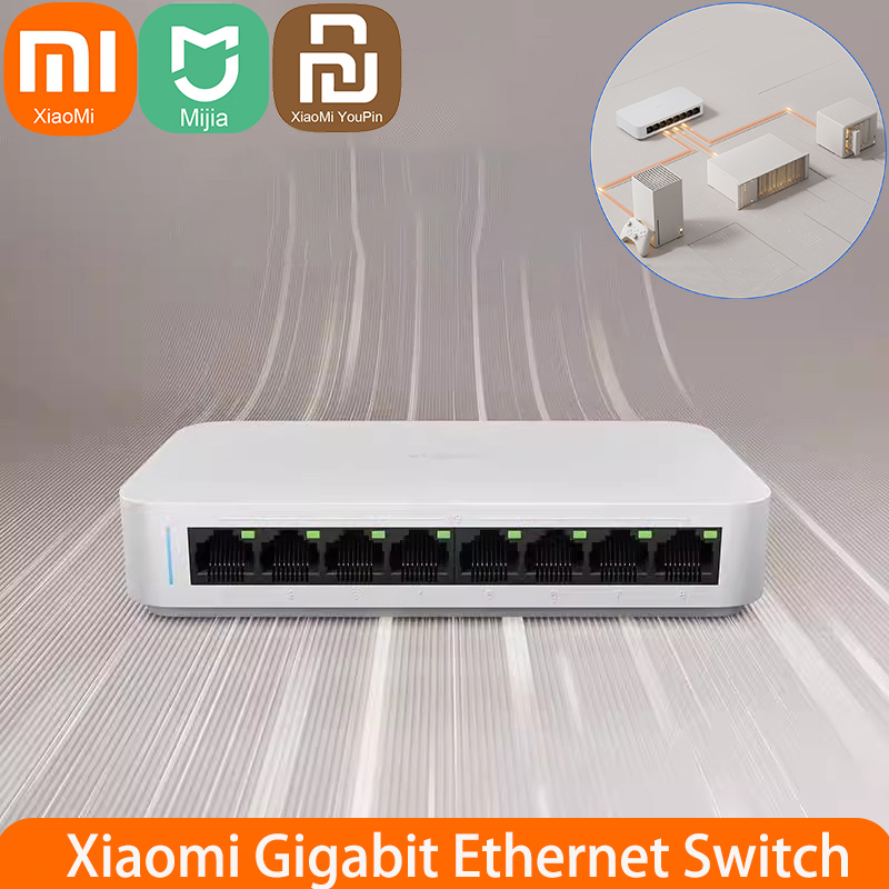 شيومي-مي 8 منافذ مفتاح إيثرنت  - مراجعة Xiaomi Hub Mijia Hub وسعره