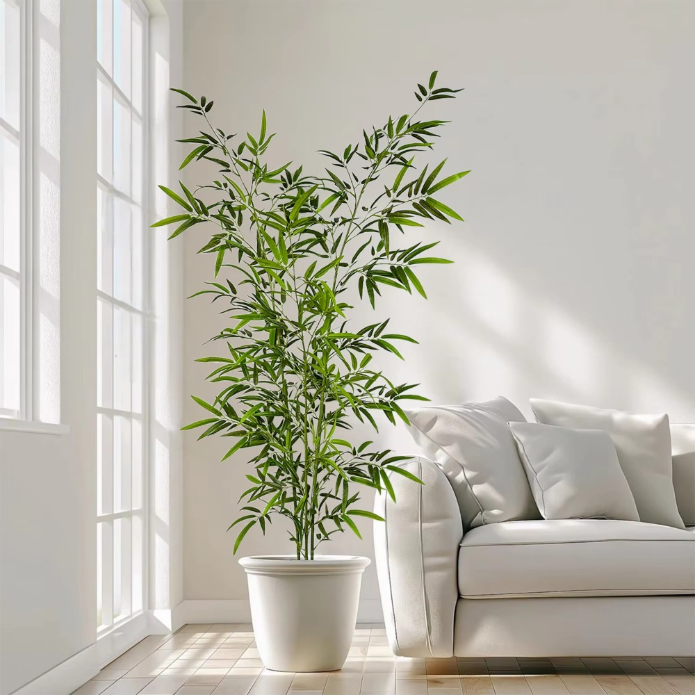 الاصطناعي الأخضر الخيزران بولي - مراجعة Ficus Lyrata Tree وسعره